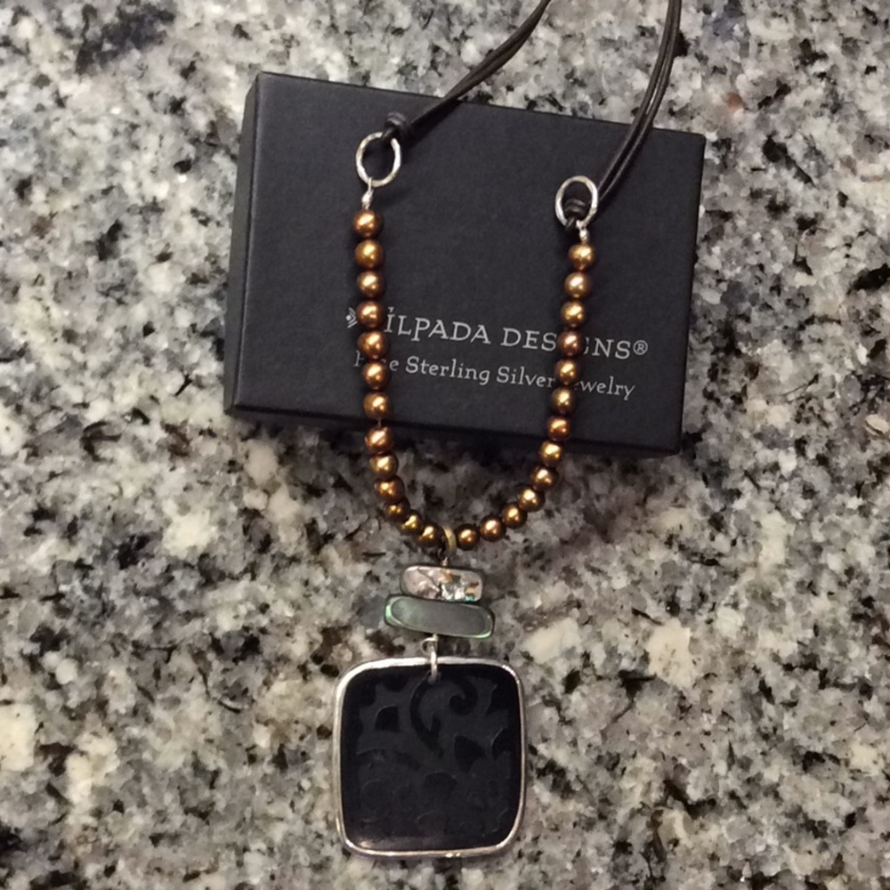 Silpada Black Shell Necklace
